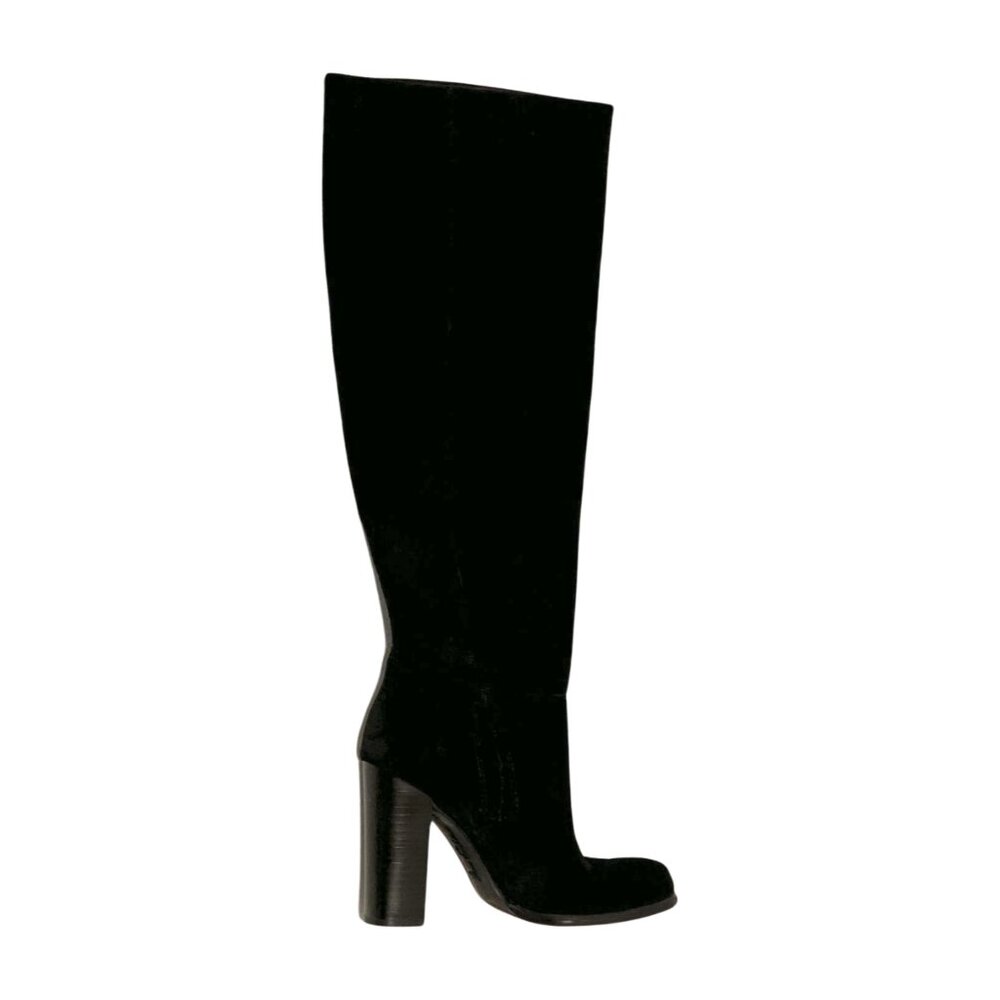Sam Edelman Black Suede Leather Boots Size 5.5 - Picture 3 of 7